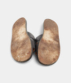 Hermes Black Leather Izmir Flat Slides 44 EU