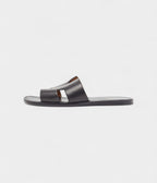 Hermes Black Leather Izmir Sandals 41 EU