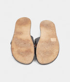 Hermes Black Leather Izmir Sandals 41 EU
