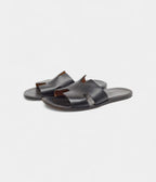 Hermes Black Leather Izmir Sandals 43 EU