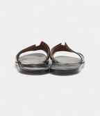 Hermes Black Leather Izmir Sandals 43 EU