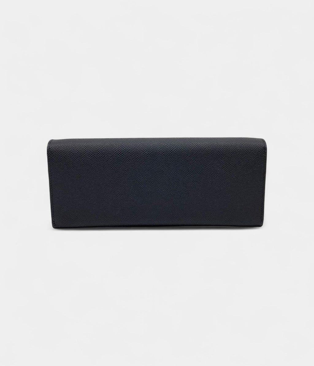 Hermes Black Leather Maillon To-Go Wallet