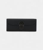 HERMÈS Maillon To Go wallet Black Epsom Enamel hardware