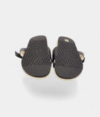 Hermes Black Leather and Shearling Fur Lined Chypre Sandals 45.5 EU