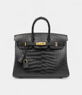 HMBlack Matte Alligator BK 25 Gold Hardware
