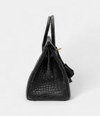 HMBlack Matte Alligator BK 25 Gold Hardware
