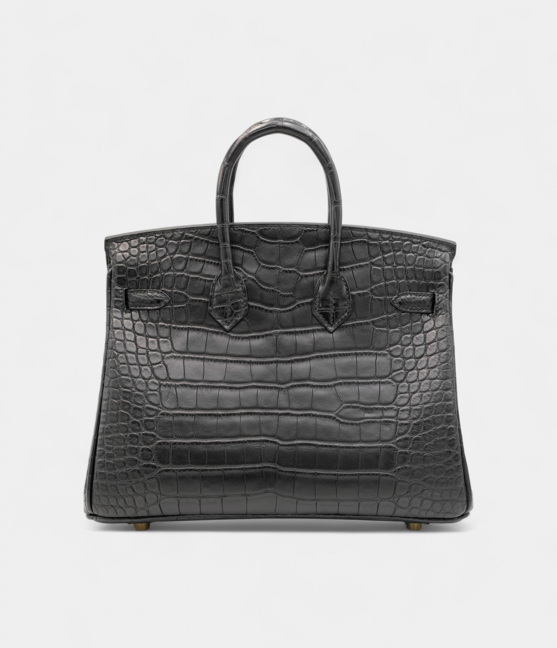HMBlack Matte Alligator BK 25 Gold Hardware