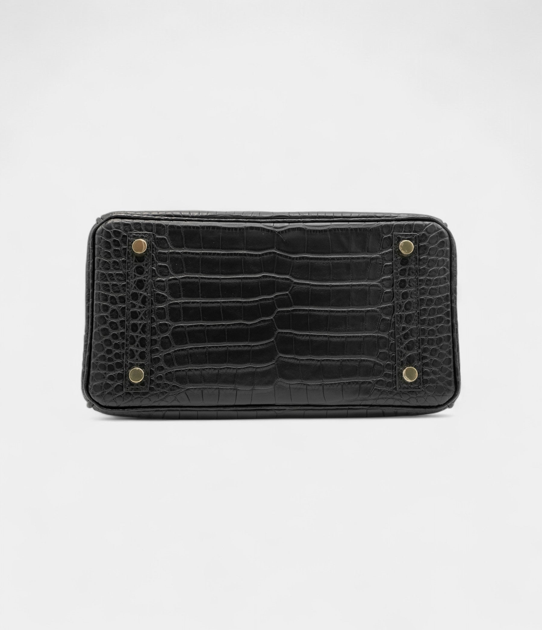 HMBlack Matte Alligator BK 25 Gold Hardware