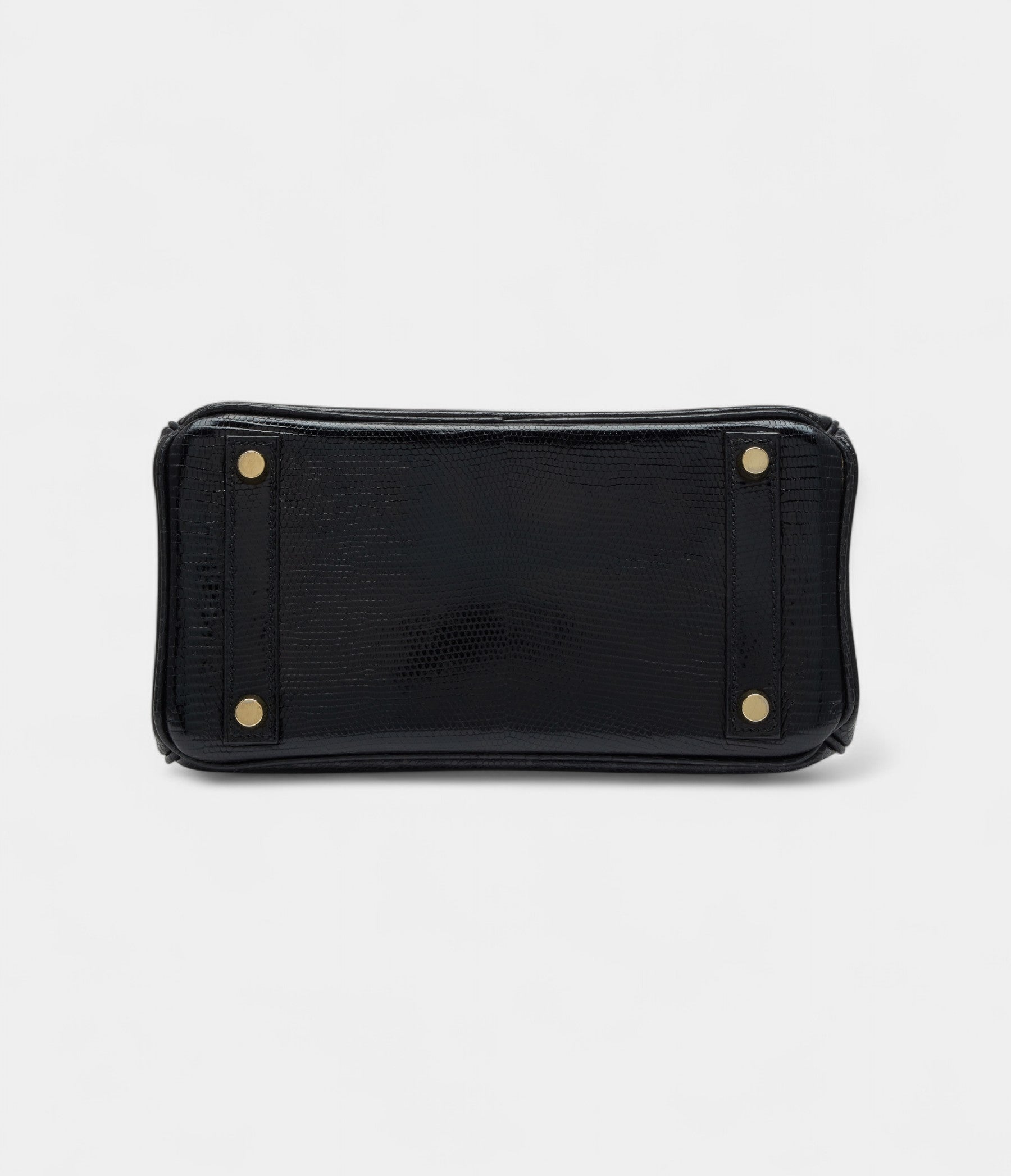 HMBlack Niloticus Lizard BK 25 Gold Hardware