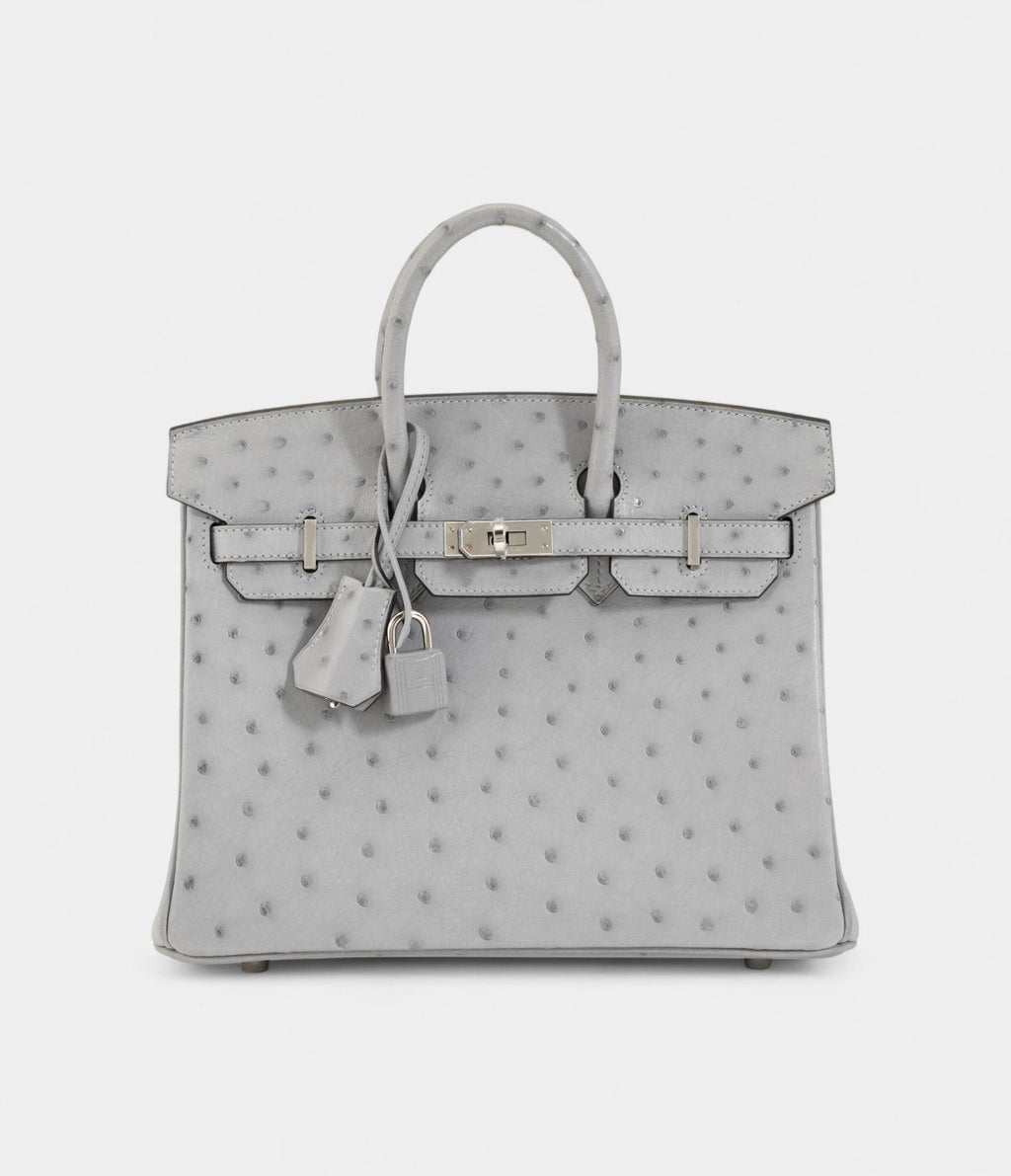 HMBleu Glacier Ostrich BK 25 Palladium Hardware
