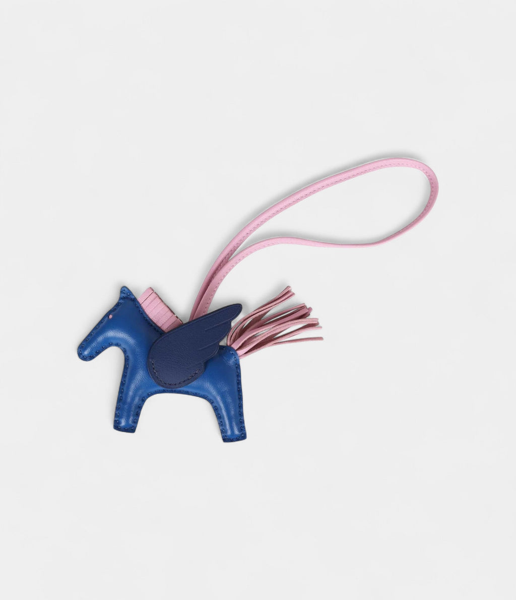 HMBleu Saphir Marine Mauve Sylvester Pegasus Horse Rodeo Bag Charm PM