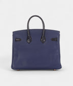 HMBleu Saphir Novillo and Bleu Marine Matte Alligator BK Touch 25 Rose Gold Hardware
