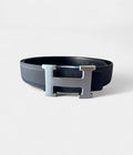 HMBlue H Leather Belt A Striking Blend of Color and Iconic Style