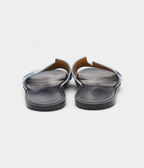 Hermes Blue Leather Izmir Flat Sandals 42 EU