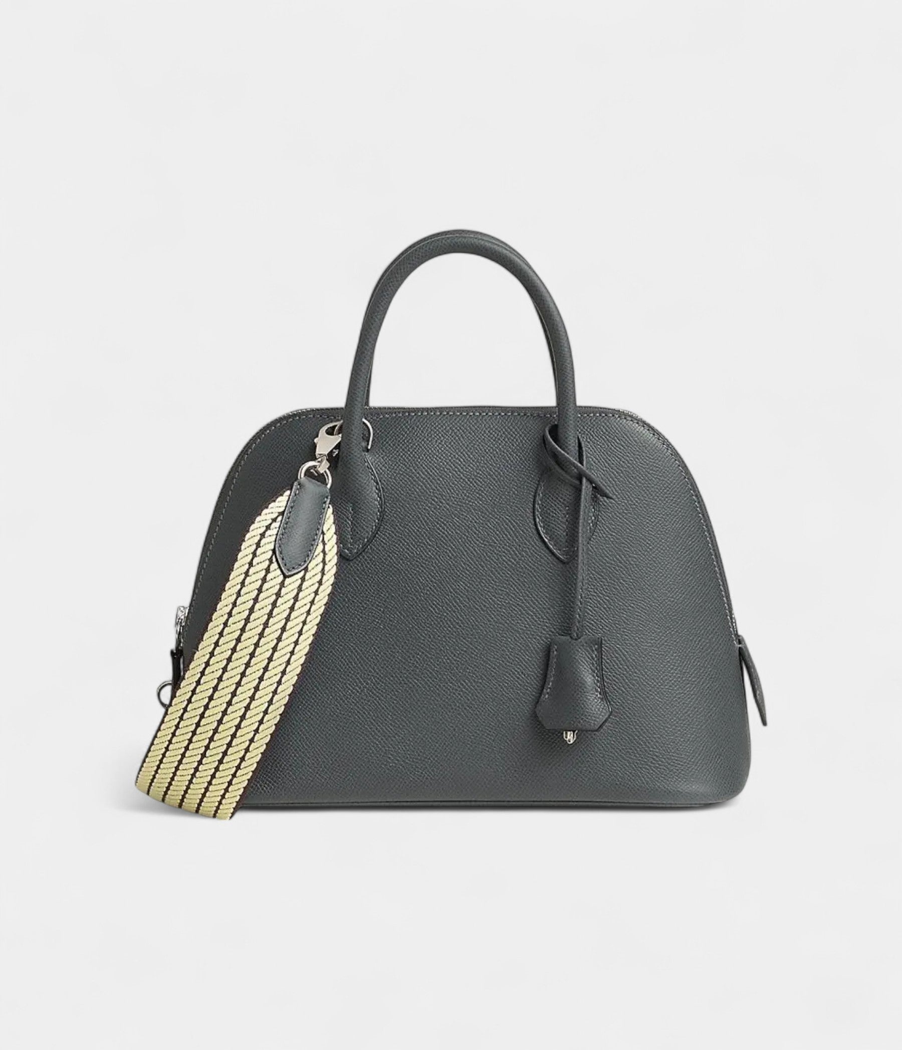 HMBolide 1923 25 Bag in Etain Grey Epsom Leather – Handmade Bag with Contrast Strap