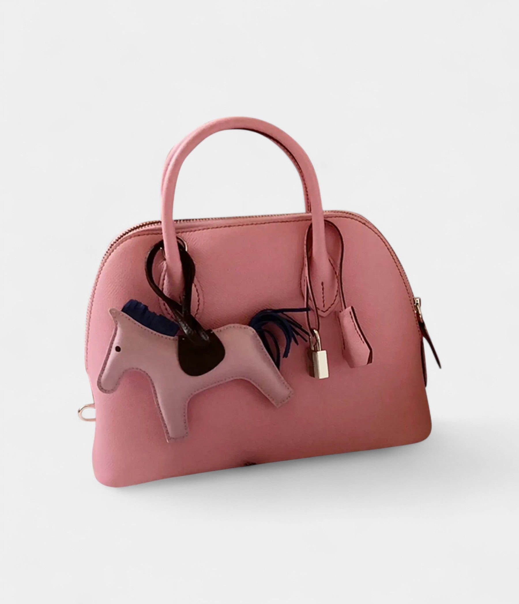 HMBolide 1923 25 Bag in Pink Leather with Rodeo Charm – Handmade Limited Edition