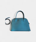 HMBolide 27 Blue Leather Bag with Removable Strap