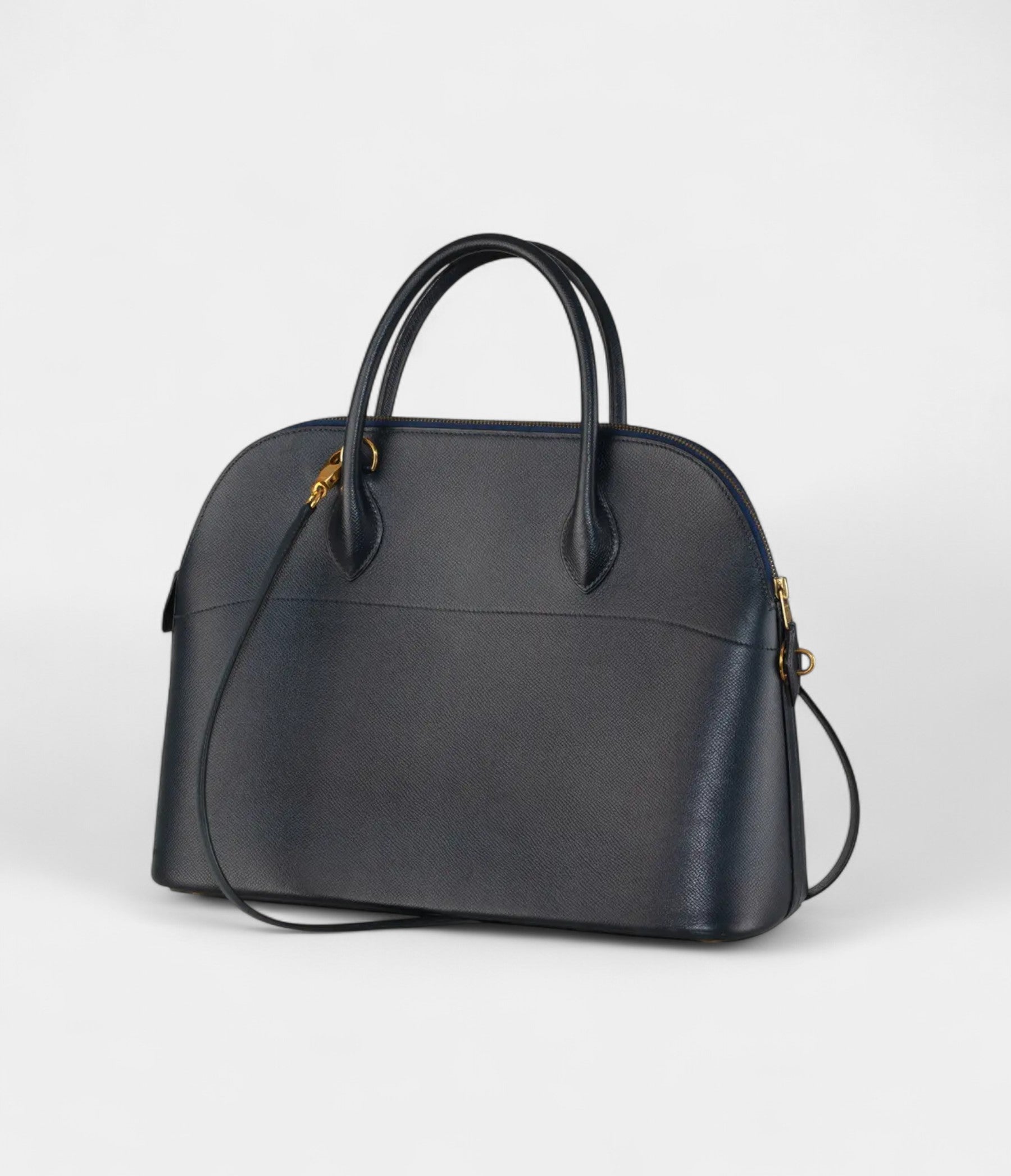 HMBolide 31 Navy Epsom Leather with Gold Hardware