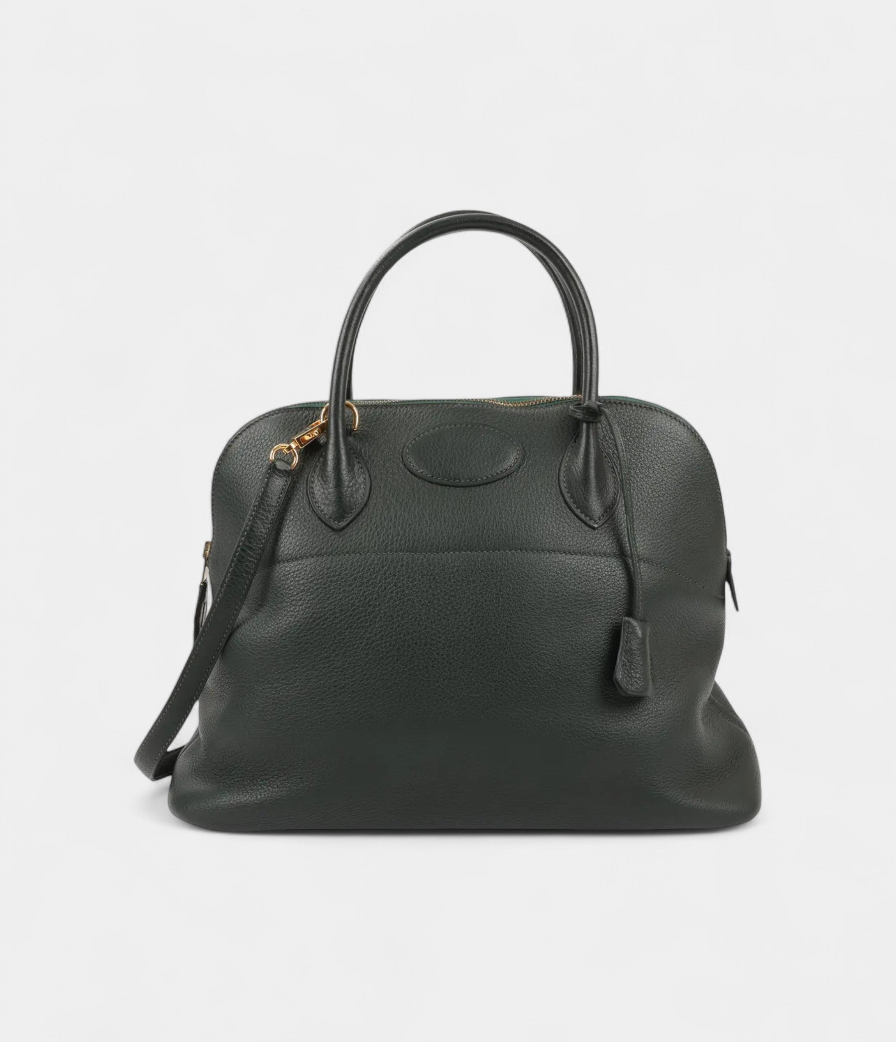 HMBolide 35 Bag in Dark Green Clemence Leather – Handmade Luxury Handbag