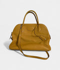 HMBolide 35 Bag in Mustard Clemence Leather – Handmade Shoulder Handbag