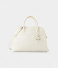HMBolide 45 Bag in White Leather – Handmade Travel Handbag