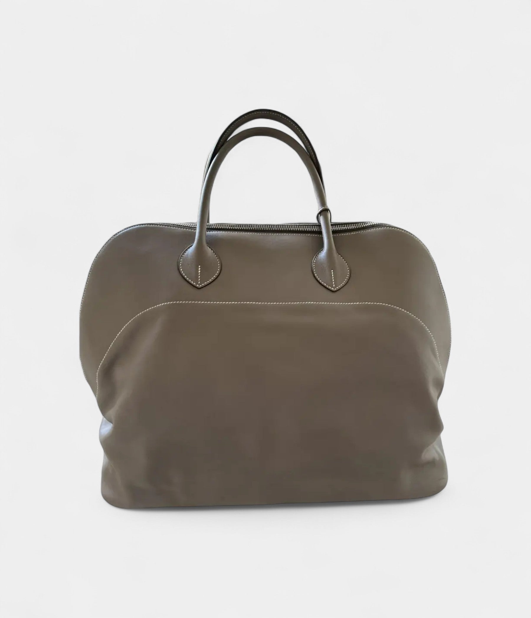 HMBolide Handmade Handbag in Grey Leather