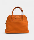 HMBolide Handmade Handbag in Orange Leather