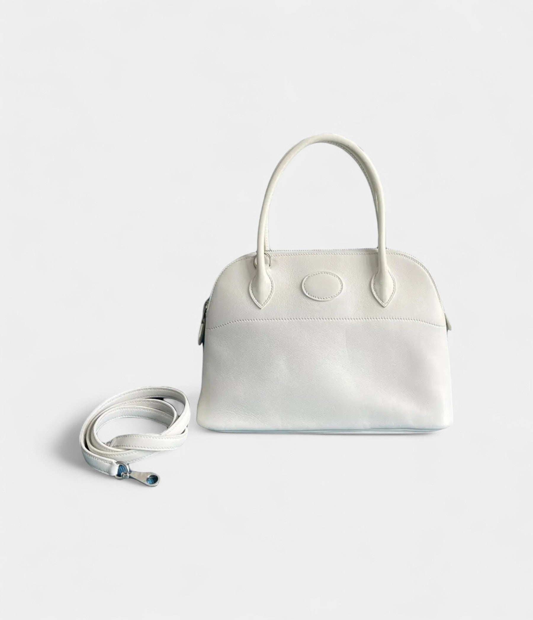 HMBolide Handmade Handbag in White Leather