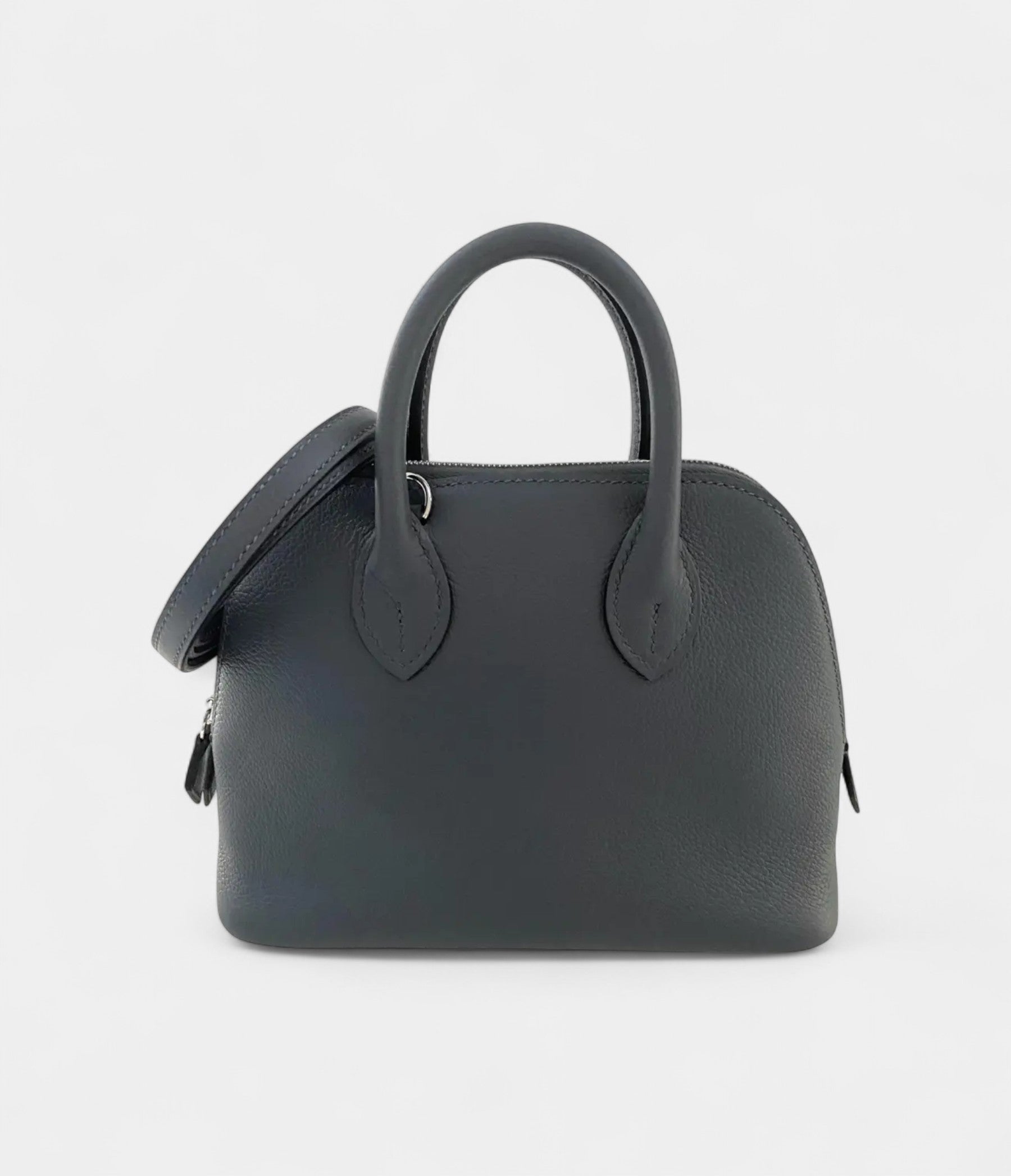HMBolide Mini Bag in Graphite Grey Leather – Handmade Crossbody Elegance