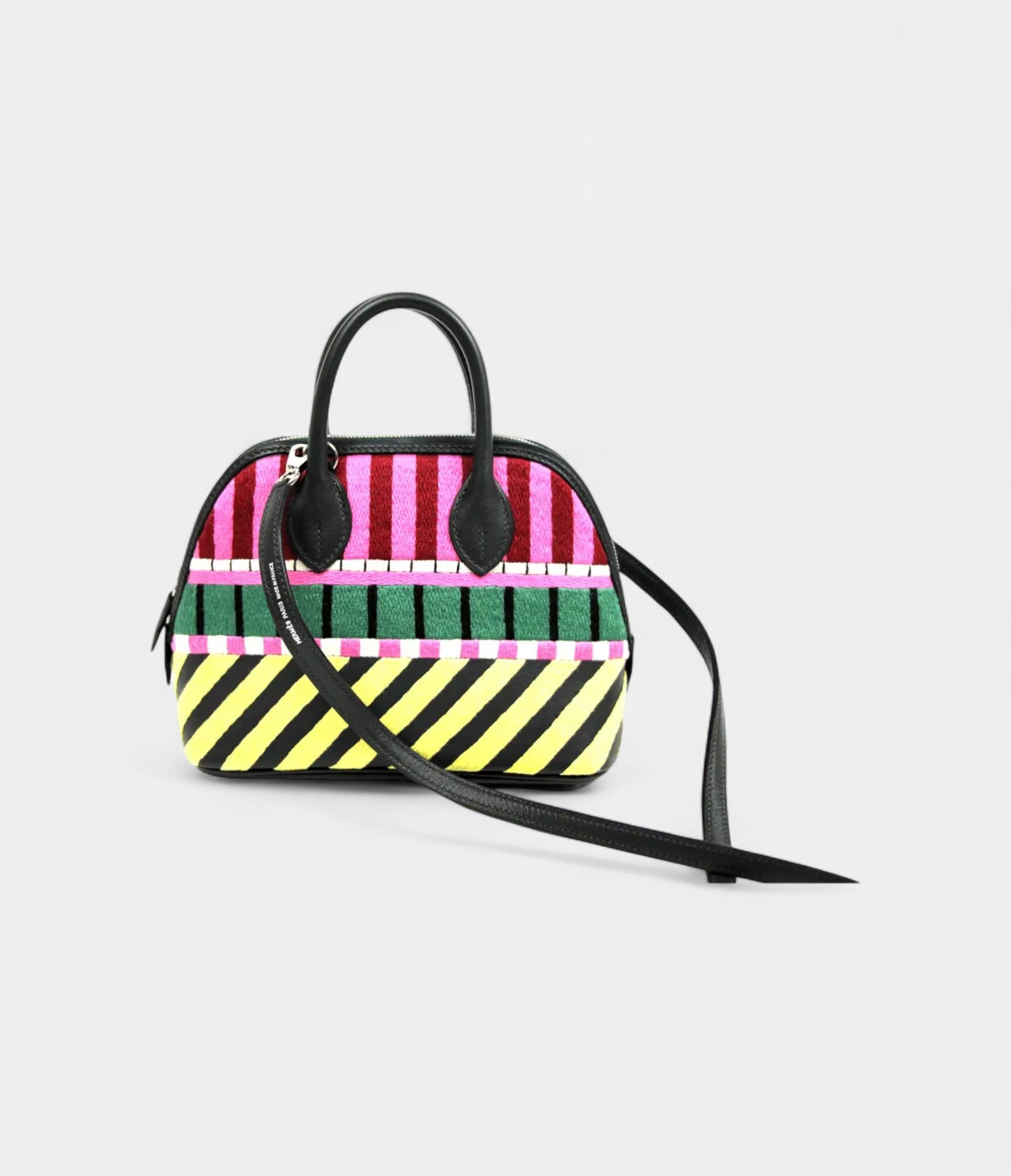 HMBolide Mini Bag in Multicolor Striped Fabric – Handmade Limited Edition