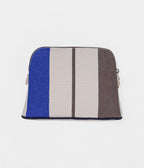 HMBolide Mini Travel Case in Rocabar Stripes Azur and Etoupe