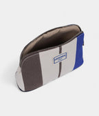 HMBolide Mini Travel Case in Rocabar Stripes Azur and Etoupe