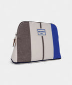 HMBolide Mini Travel Case in Rocabar Stripes Azur and Etoupe