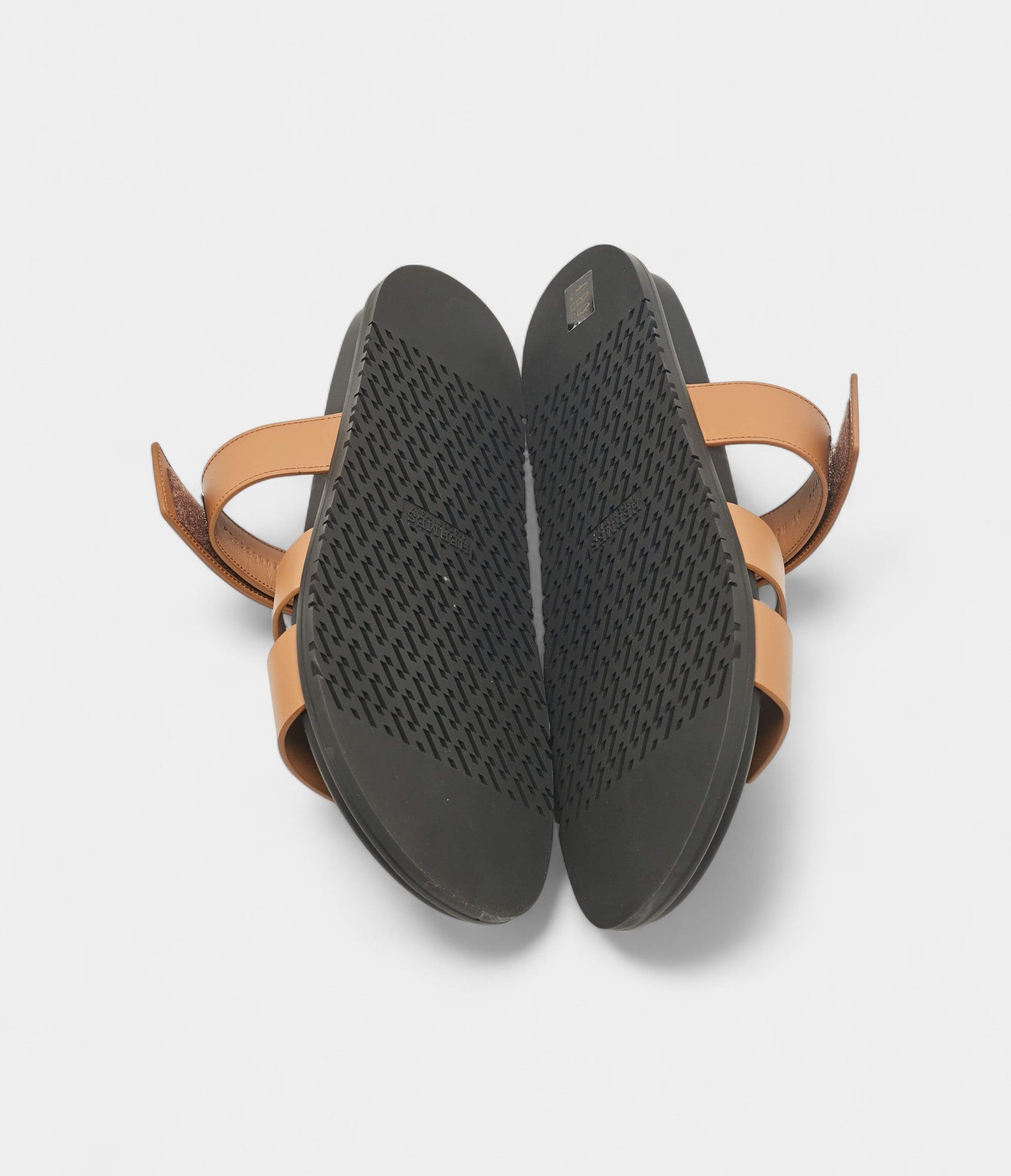 Hermes Brown Leather Chypre Flat Sandals 45 EU