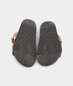 Hermes Brown Leather Chypre Flat Slides 41 EU