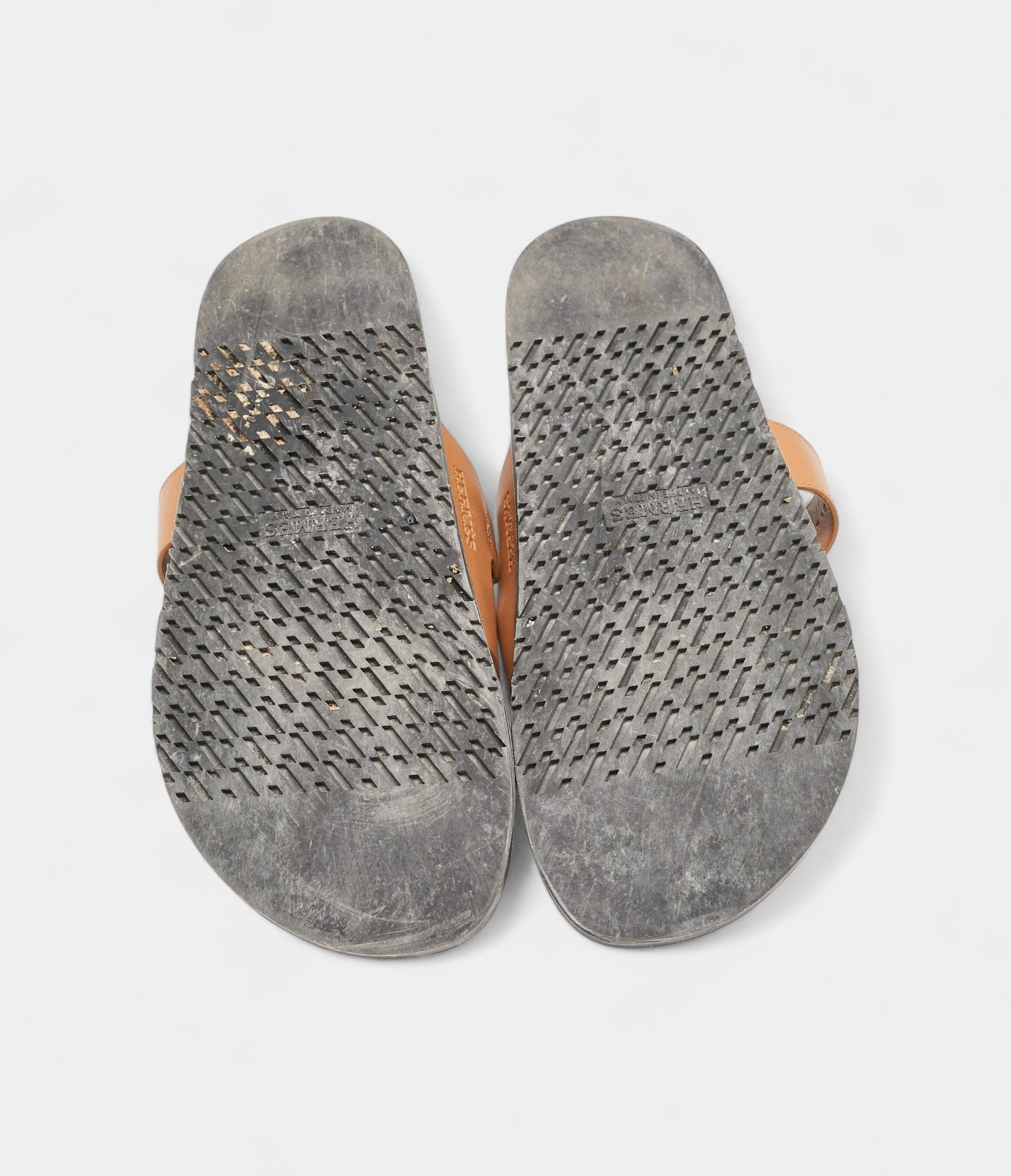 Hermes Brown Leather Chypre Sandals 42 EU
