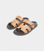 Hermes Brown Leather Chypre Sandals 42 EU