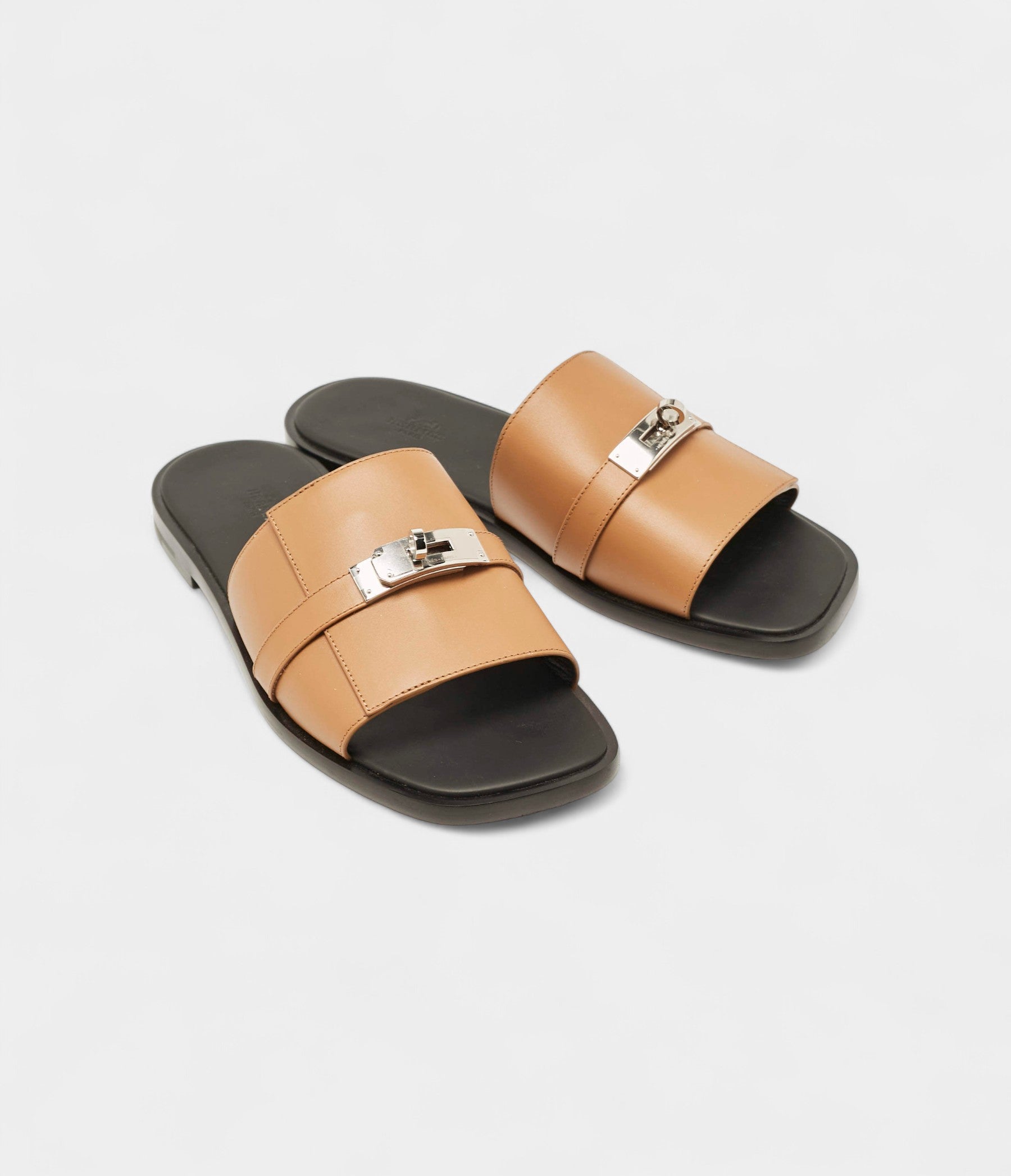 HMBrown Leather Gabriel Sandals 43 EU