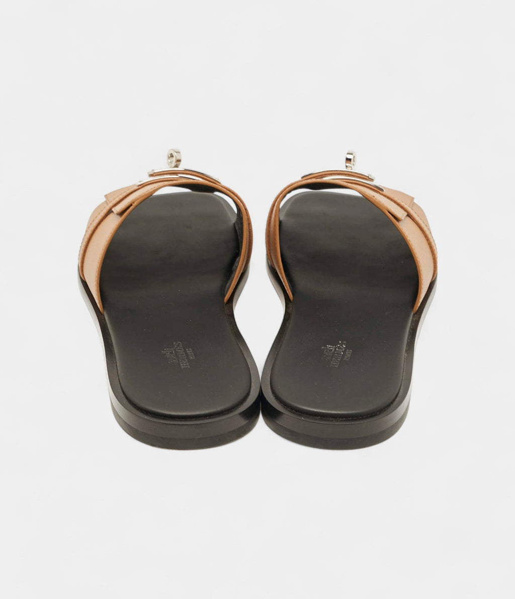 HMBrown Leather Gabriel Sandals 43 EU