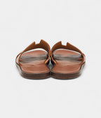 Hermes Brown Leather Izmir Flat Sandals 40.5 EU