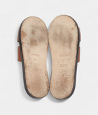 Hermes Brown Leather Izmir Slides 43 EU