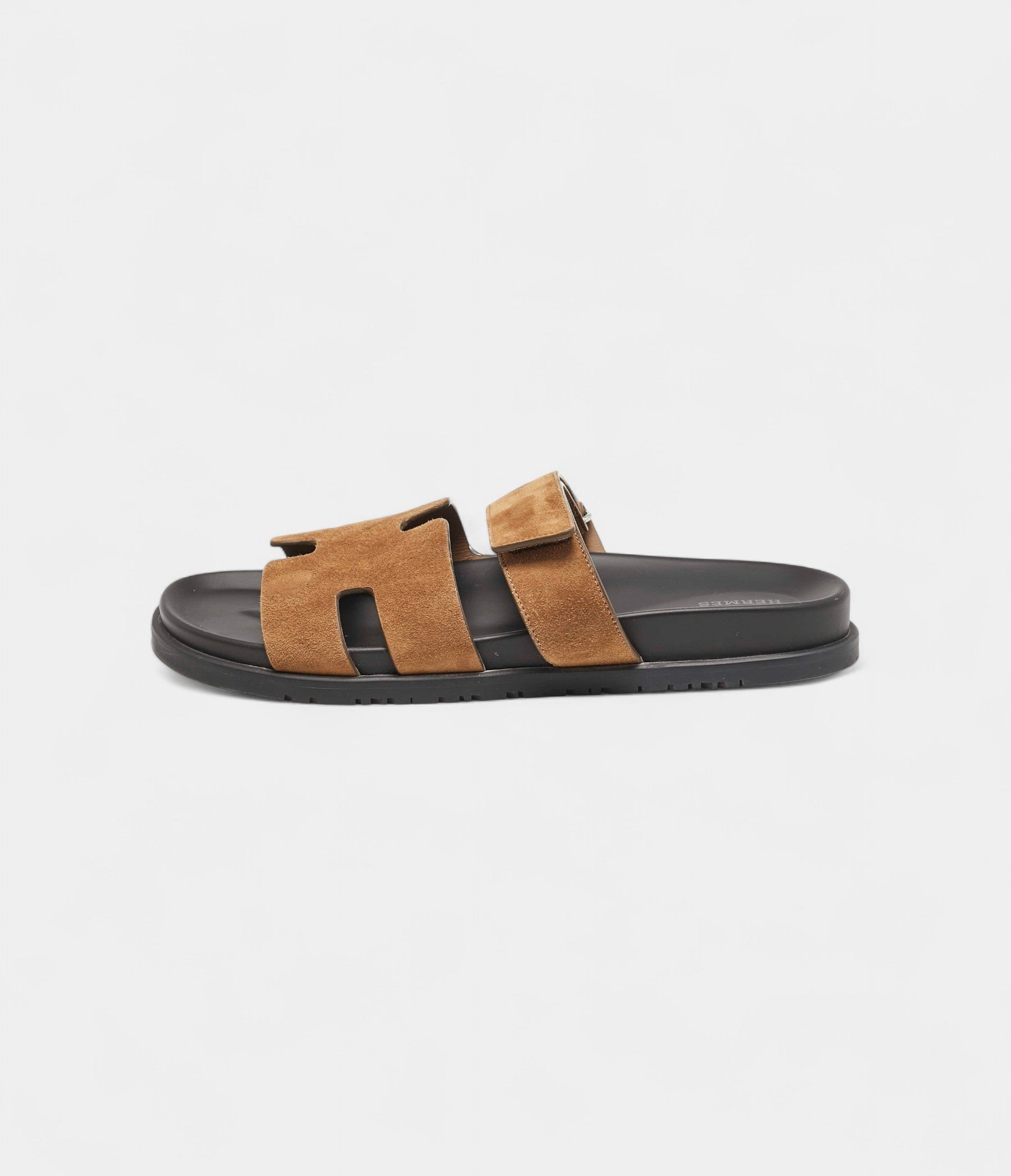 Hermes Brown Suede Chypre Sandals 45.5 EU