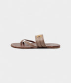 Hermes Brown Suede Ring Toe Flat Sandals 41 EU
