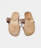 Hermes Brown Suede Ring Toe Flat Sandals 41 EU
