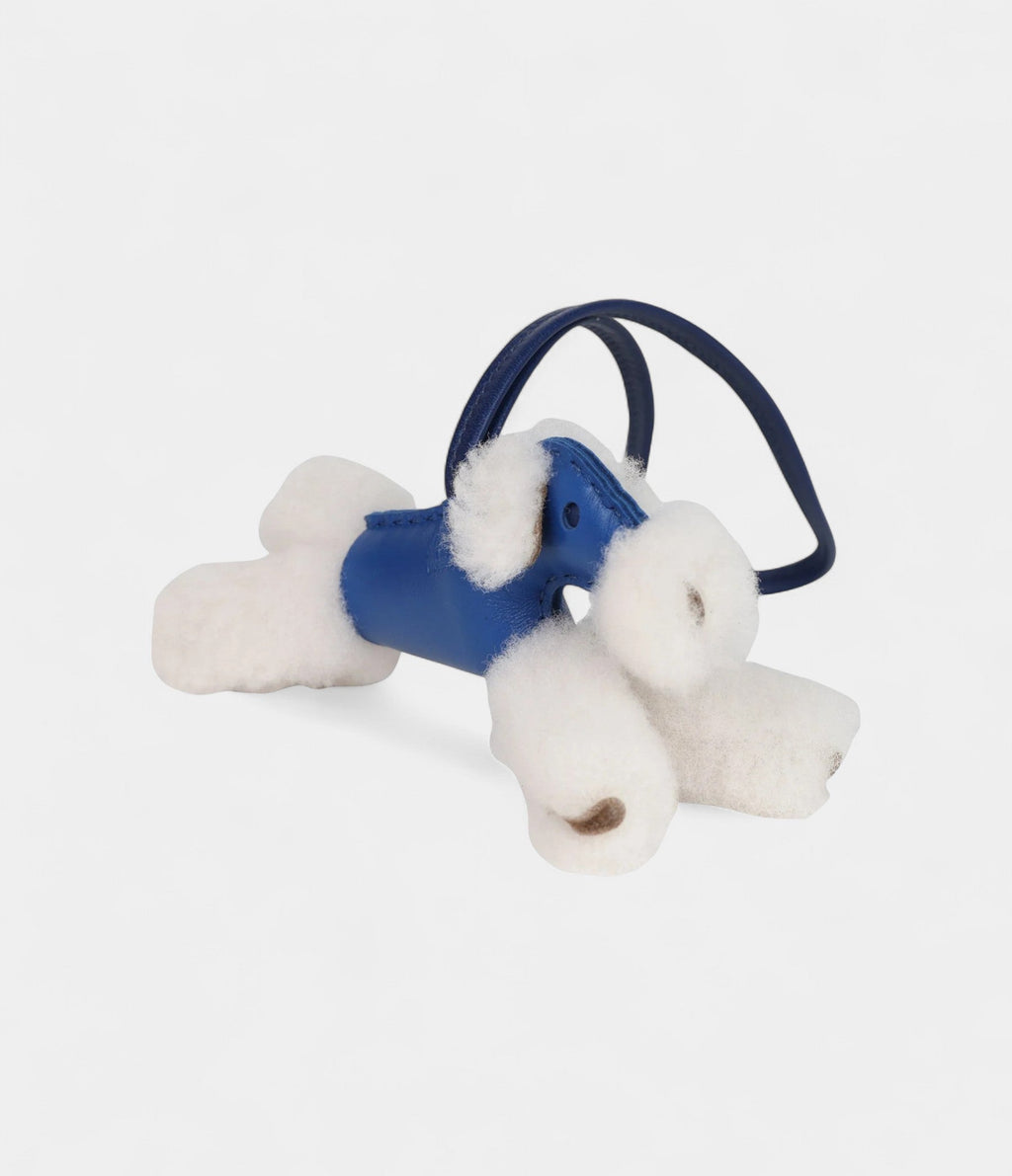 HMBudy Charm Bleu France Bleu Saphir Milo Lambskin Merino Sheepskin