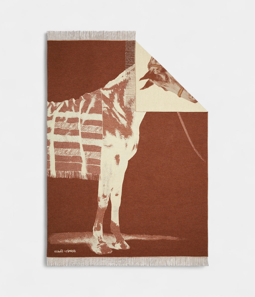 HMCheval Talaria Blanket Artistic Elegance in Pure Cashmere