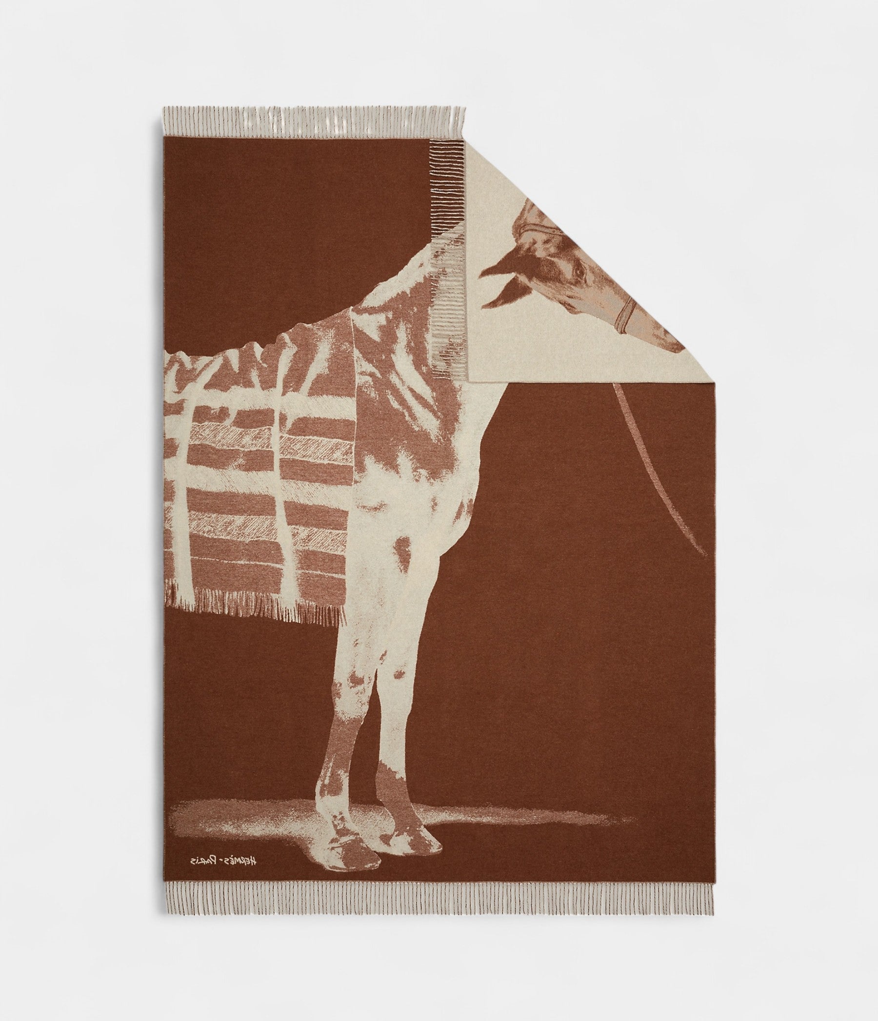 HMCheval Talaria Blanket Artistic Elegance in Pure Cashmere