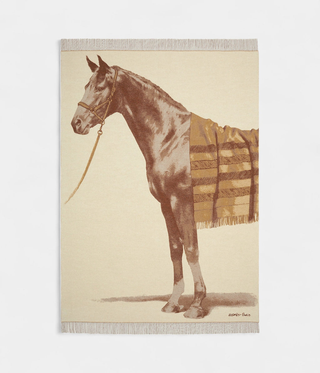 HMCheval Talaria Blanket Artistic Elegance in Pure Cashmere
