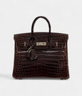 Hermes Cocoan Shiny Niloticus Crocodile BK 25 Palladium Hardware