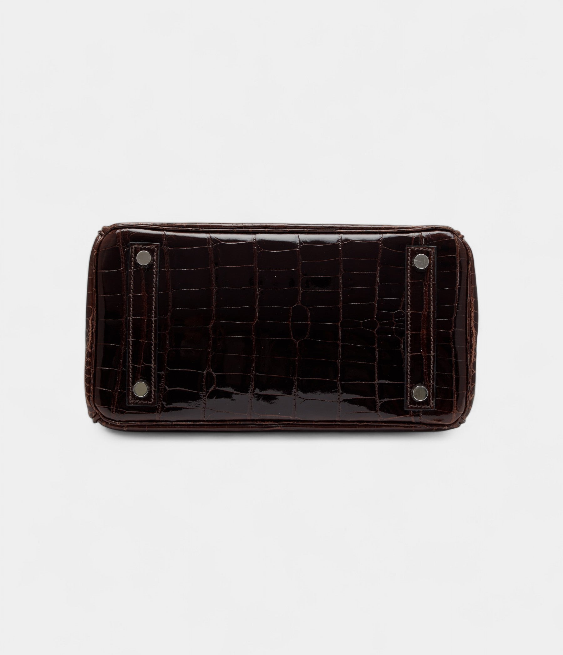 Hermes Cocoan Shiny Niloticus Crocodile BK 25 Palladium Hardware